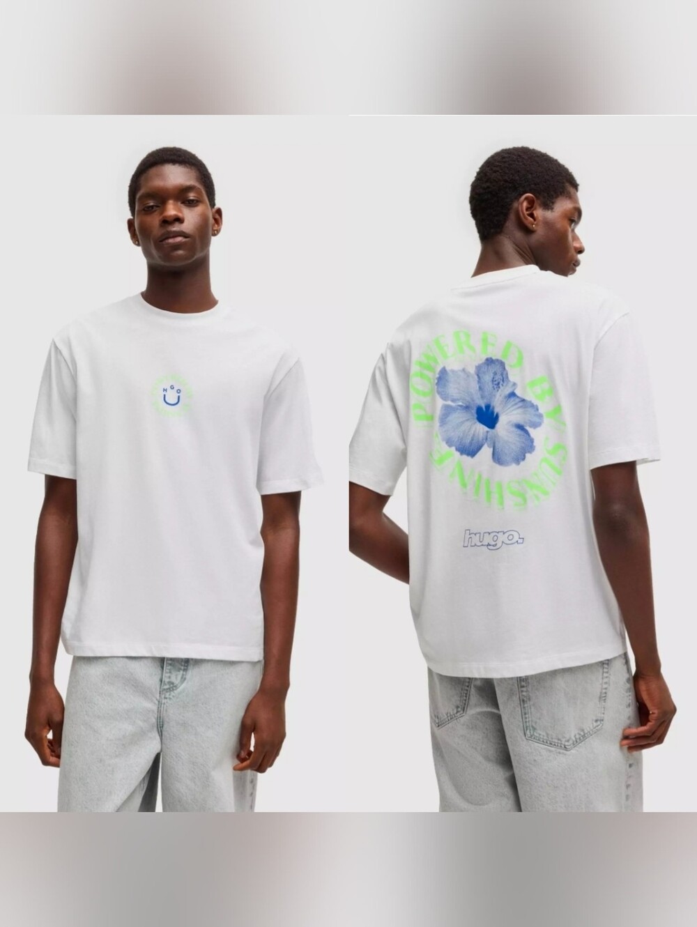 $58 Hugo Boss Mens Napoka Logo Graphic Short Sleeve Crewneck T-Shirt